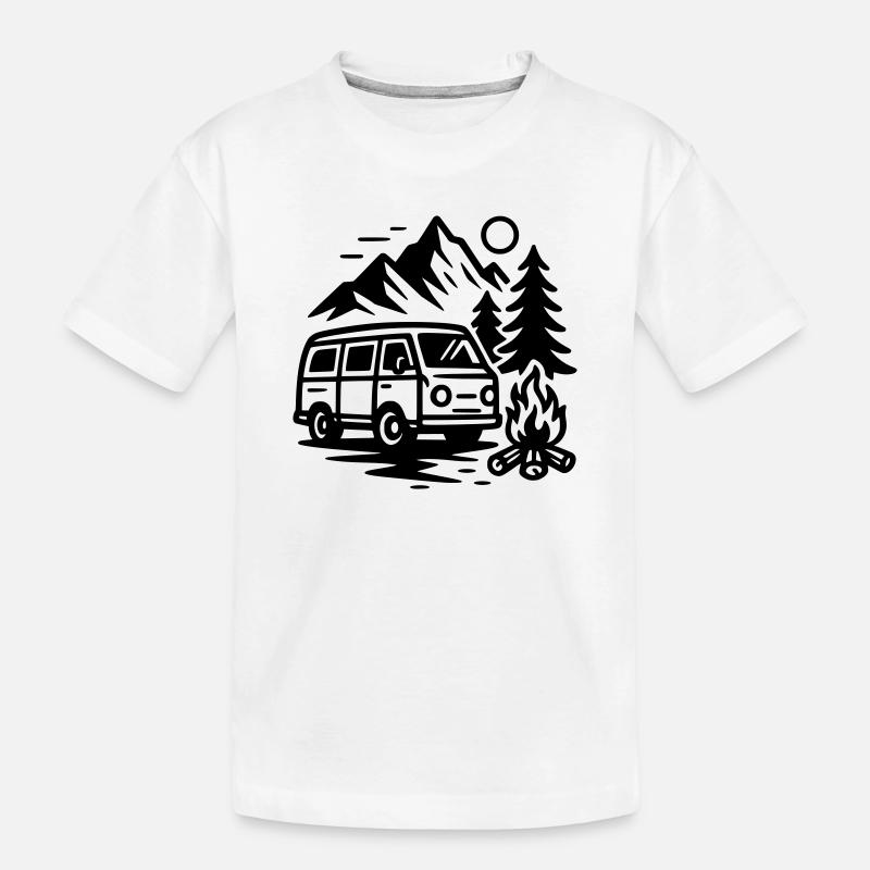 Camper - Kinder Premium Bio T-Shirt - Weiß