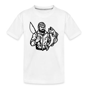 Pêcheur - T-shirt bio Premium Enfant - blanc - Devant