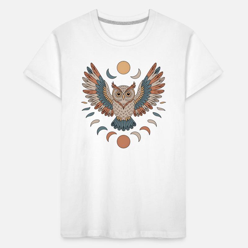 Boho Eule Kinder Premium Bio T-Shirt