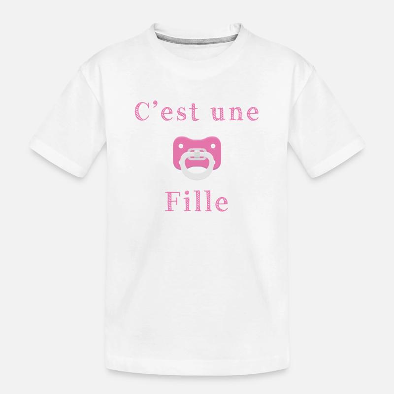 Geburt - es ist ein Mädchen - Kinder Premium Bio T-Shirt - Weiß