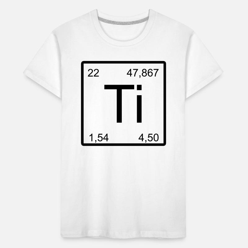 Titanium Elementsymbol Minimal Tile Kinder Premium Bio T-Shirt