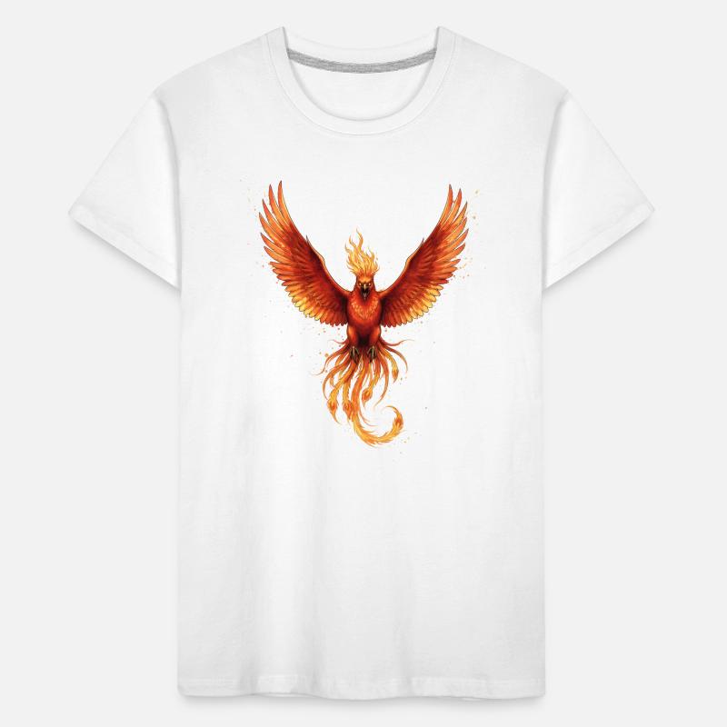 Fire Phoenix Flame Flight Kids' Premium Organic T-Shirt
