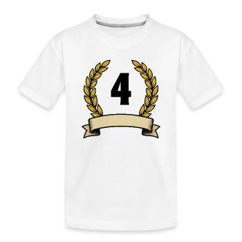 Couronne de laurier doré 4 - T-shirt bio Premium Enfant - blanc - Devant