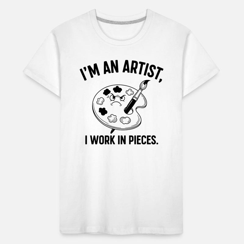 I Work in Pieces Palette Kids' Premium Organic T-Shirt