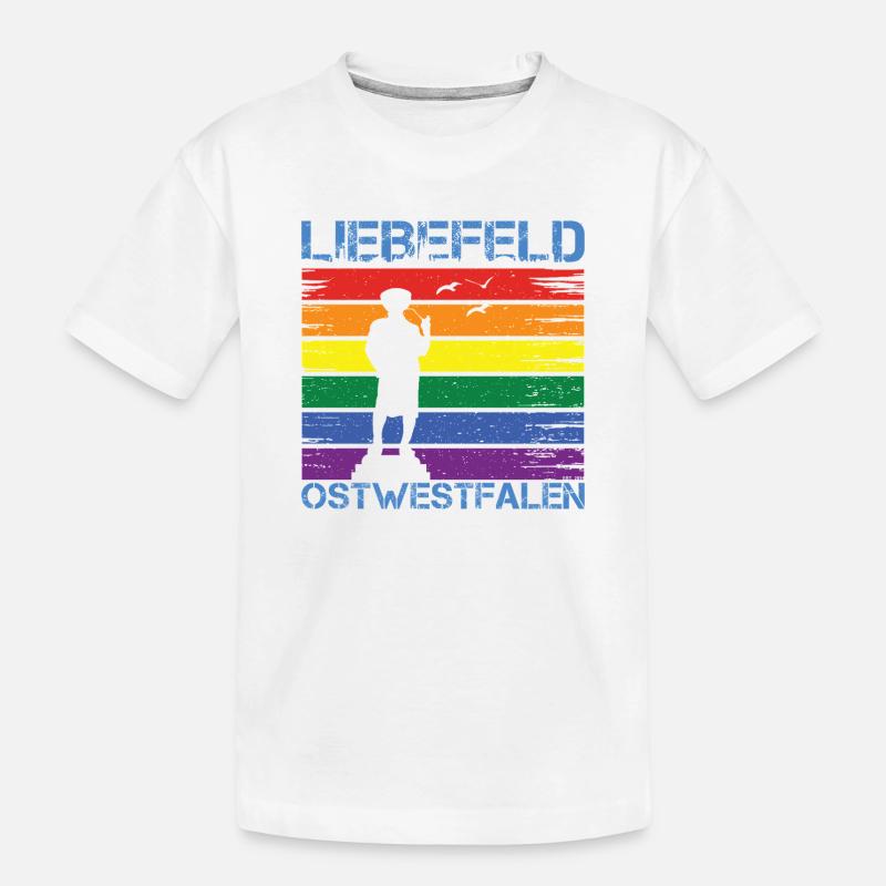 Liebefeld ❤ Leineweber PRIDE - Kinder Premium Bio T-Shirt - Weiß