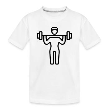 musculation - T-shirt bio Premium Enfant - blanc - Devant