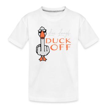 Goose Live Laugh Duck Off Lunettes de soleil Majeur - T-shirt bio Premium Enfant - blanc - Devant