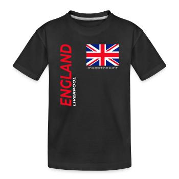 Liverpool - Kinder Premium Bio T-Shirt - Schwarz - Vorne