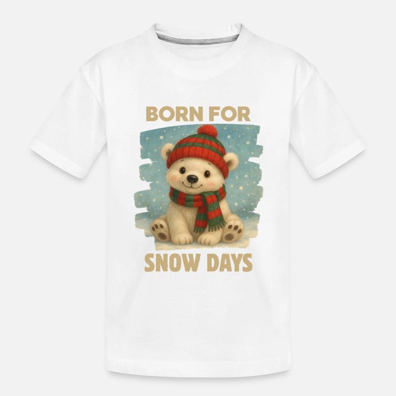 Weihnachts-Eisbär - Kinder Premium Bio T-Shirt - Weiß