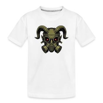 Diabolique Démon Masque Halloween Effrayant Gothique - T-shirt bio Premium Enfant - blanc - Devant