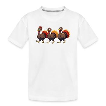 Thanksgiving Truthahn Baby - Kinder Premium Bio T-Shirt - Weiß - Vorne