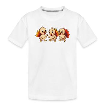 Thanksgiving Truthahn Baby - Kinder Premium Bio T-Shirt - Weiß - Vorne
