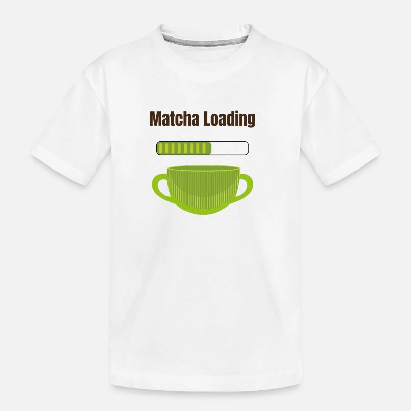 Matcha Loading - Kinder Premium Bio T-Shirt - Weiß