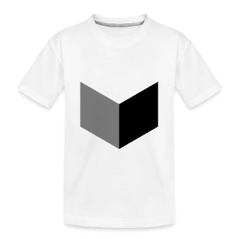 Geometrische Würfel-Silhouette - Kinder Premium Bio T-Shirt - Weiß - Vorne