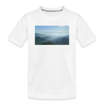 Brume matinale des chaînes de montagnes brumeuses - T-shirt bio Premium Enfant - blanc - Devant