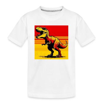 dinosaur - Kids' Premium Organic T-Shirt - white - Front