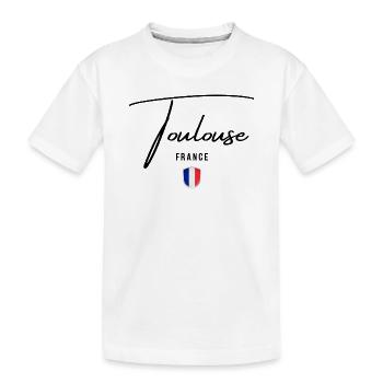 Elegant design by Toulouse, Toulouse France - Kids' Premium Organic T-Shirt - white - Front