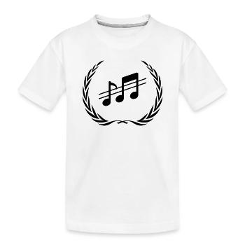 Couronne de notes de musique - T-shirt bio Premium Enfant - blanc - Devant