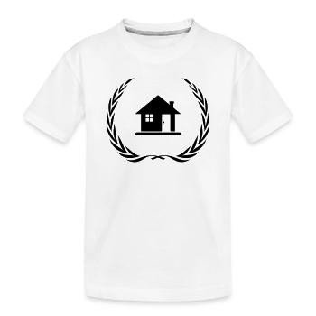 Symbole de la maison Maison Couronne - T-shirt bio Premium Enfant - blanc - Devant