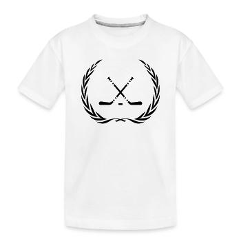 Couronne de bâton de hockey sur glace - T-shirt bio Premium Enfant - blanc - Devant