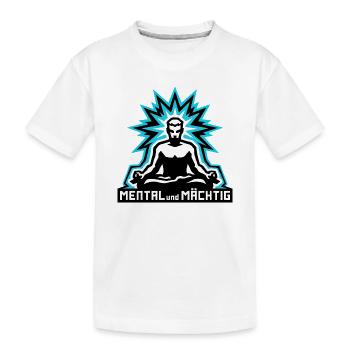 Mental und Mächtig man - Kinder Premium Bio T-Shirt - Weiß - Vorne