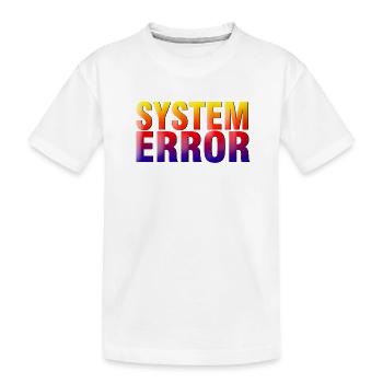 System Error Gradient - Kinder Premium Bio T-Shirt - Weiß - Vorne