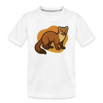 Illustration de martre douillette - T-shirt bio Premium Enfant - blanc - Devant