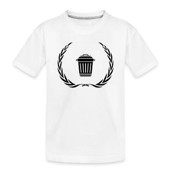 Couronne de symbole de poubelle - T-shirt bio Premium Enfant - blanc - Devant