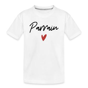 Pate Herz Geschenkidee - Kinder Premium Bio T-Shirt - Weiß - Vorne