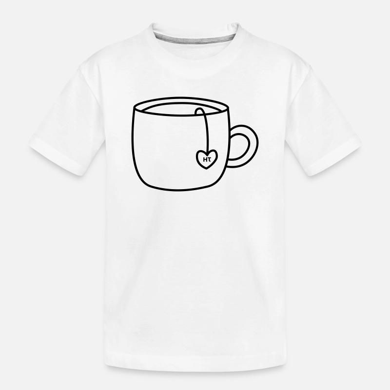 HT-Logo-Tasse_Transparent - Kinder Premium Bio T-Shirt - Weiß