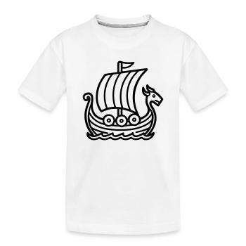 Bateau Viking - T-shirt bio Premium Enfant - blanc - Devant