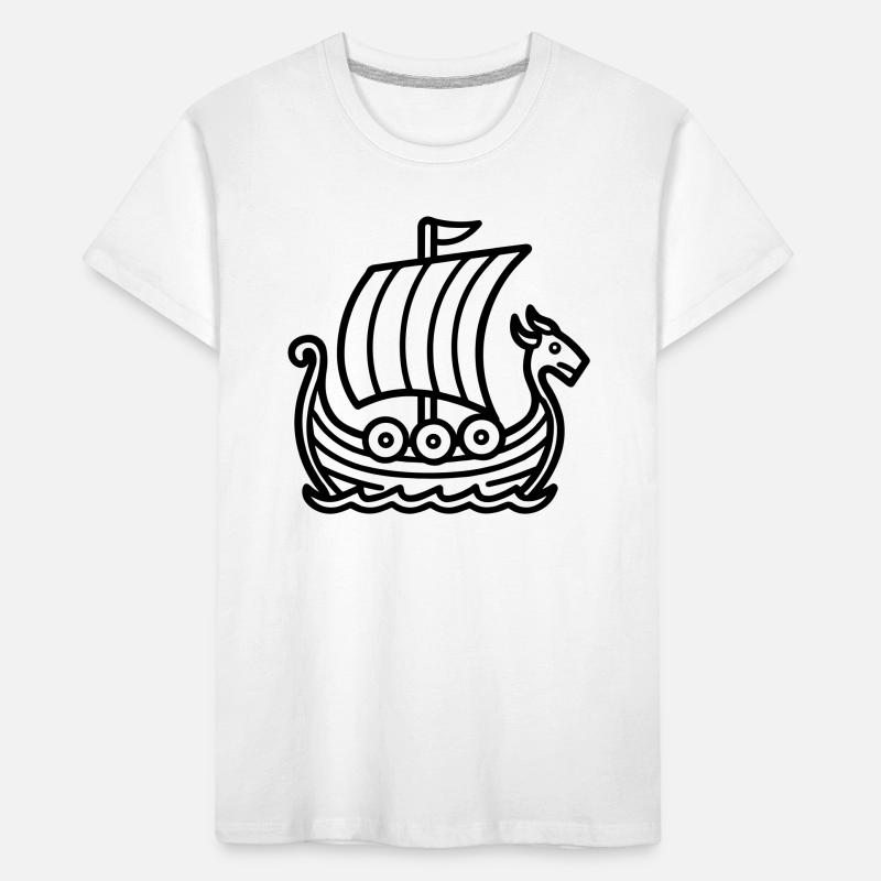 Viking Ship Kids' Premium Organic T-Shirt