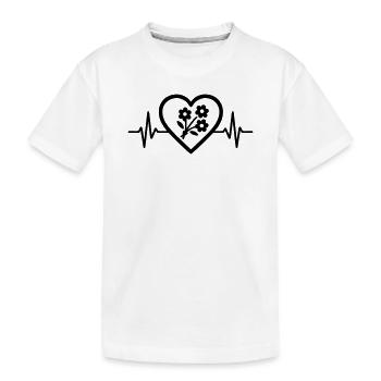 Herz + Florist / Floristin – Super Florist - Kinder Premium Bio T-Shirt - Weiß - Vorne