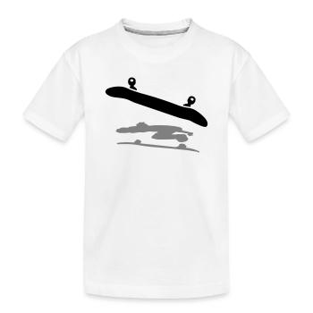 Skateboard - Kinder Premium Bio T-Shirt - Weiß - Vorne