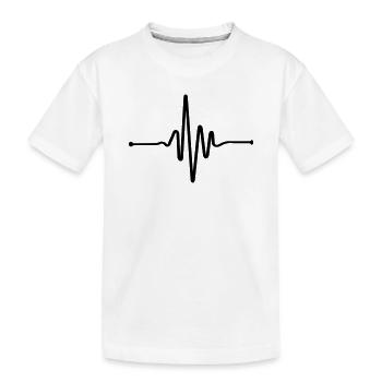 Ligne de fréquence du battement du cœur - T-shirt bio Premium Enfant - blanc - Devant