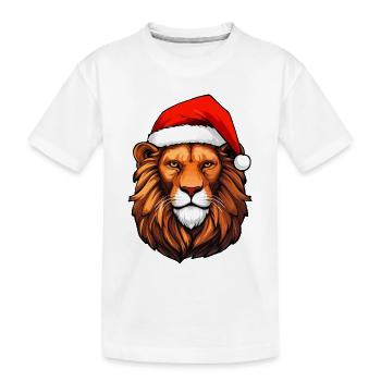 Lion Santa Claus - T-shirt bio Premium Enfant - blanc - Devant