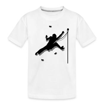 Wall climbing - Kids' Premium Organic T-Shirt - white - Front