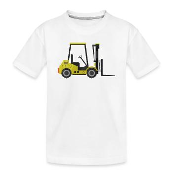 Chariot élévateur - T-shirt bio Premium Enfant - blanc - Devant