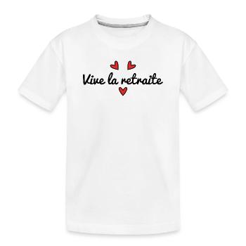 RETRAITE. RETRAITE. RETRAITEE. RETRAITE - T-shirt bio Premium Enfant - blanc - Devant