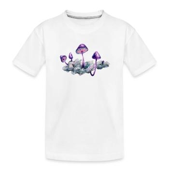 Nuage en forme de champignon violet - T-shirt bio Premium Enfant - blanc - Devant