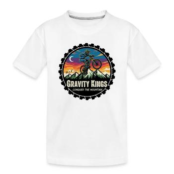 Rois de la gravité : Conquérir la Montagne - T-shirt bio Premium Enfant - blanc - Devant