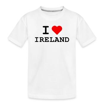 I love Ireland - design with a red heart - Kids' Premium Organic T-Shirt - white - Front