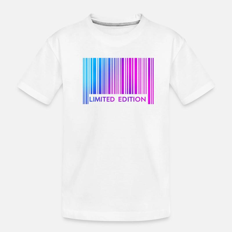 LIMITED EDITION - BARCODE  - Kinder Premium Bio T-Shirt - Weiß