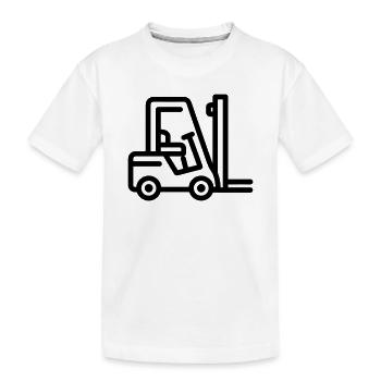 Chariot élévateur - T-shirt bio Premium Enfant - blanc - Devant