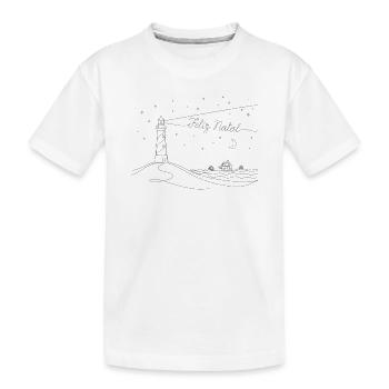 feliz natal, Weihnachtsstimmung, Leuchtturm, Meer - T-shirt bio Premium Enfant - blanc - Devant