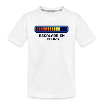 Escalation Shirt – Geek Humor Français - Kids' Premium Organic T-Shirt - white - Front
