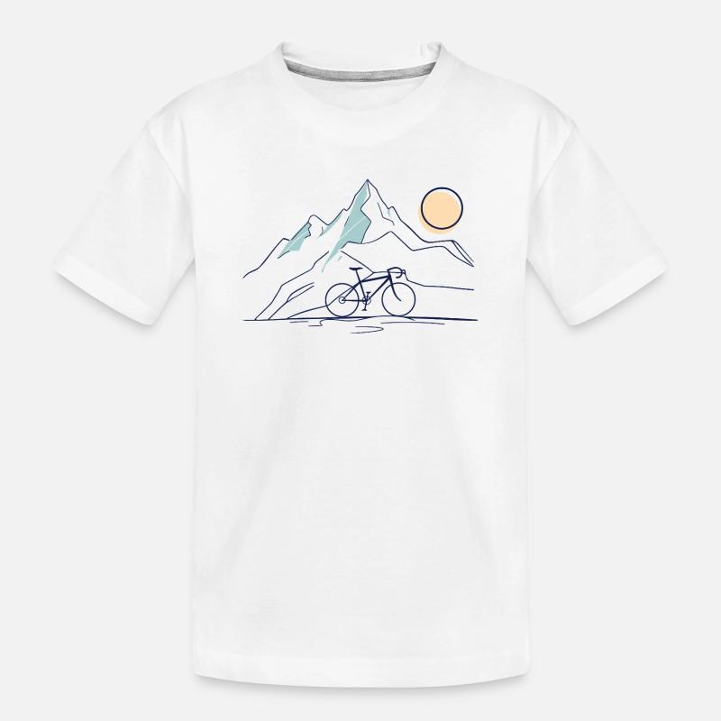 Mountain Ride - Kinder Premium Bio T-Shirt - Weiß