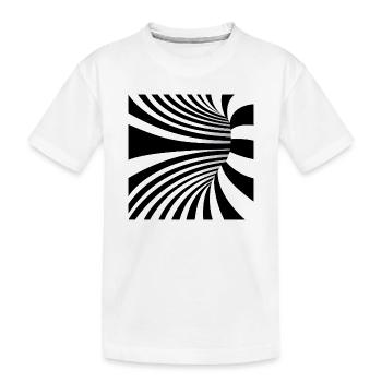 Ondes Noir et Blanc Hypnotiques - T-shirt bio Premium Enfant - blanc - Devant