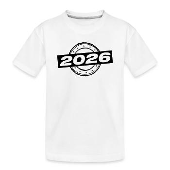 2026 year - Kids' Premium Organic T-Shirt - white - Front