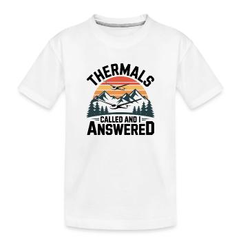 Les températures du planeur appellent, je réponds – planage - T-shirt bio Premium Enfant - blanc - Devant